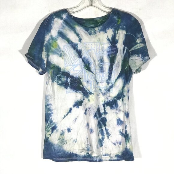 adidas Other - ADIDAS Mens Medium Blue White Acid Wash Tye Dye Workout T Shirt Tee